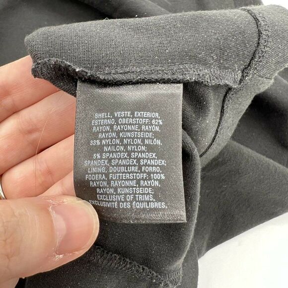 Anthropologie Maeve Dress 6 Sleeveless Black White Back Zip Stretch 66170 - Picture 3 of 5